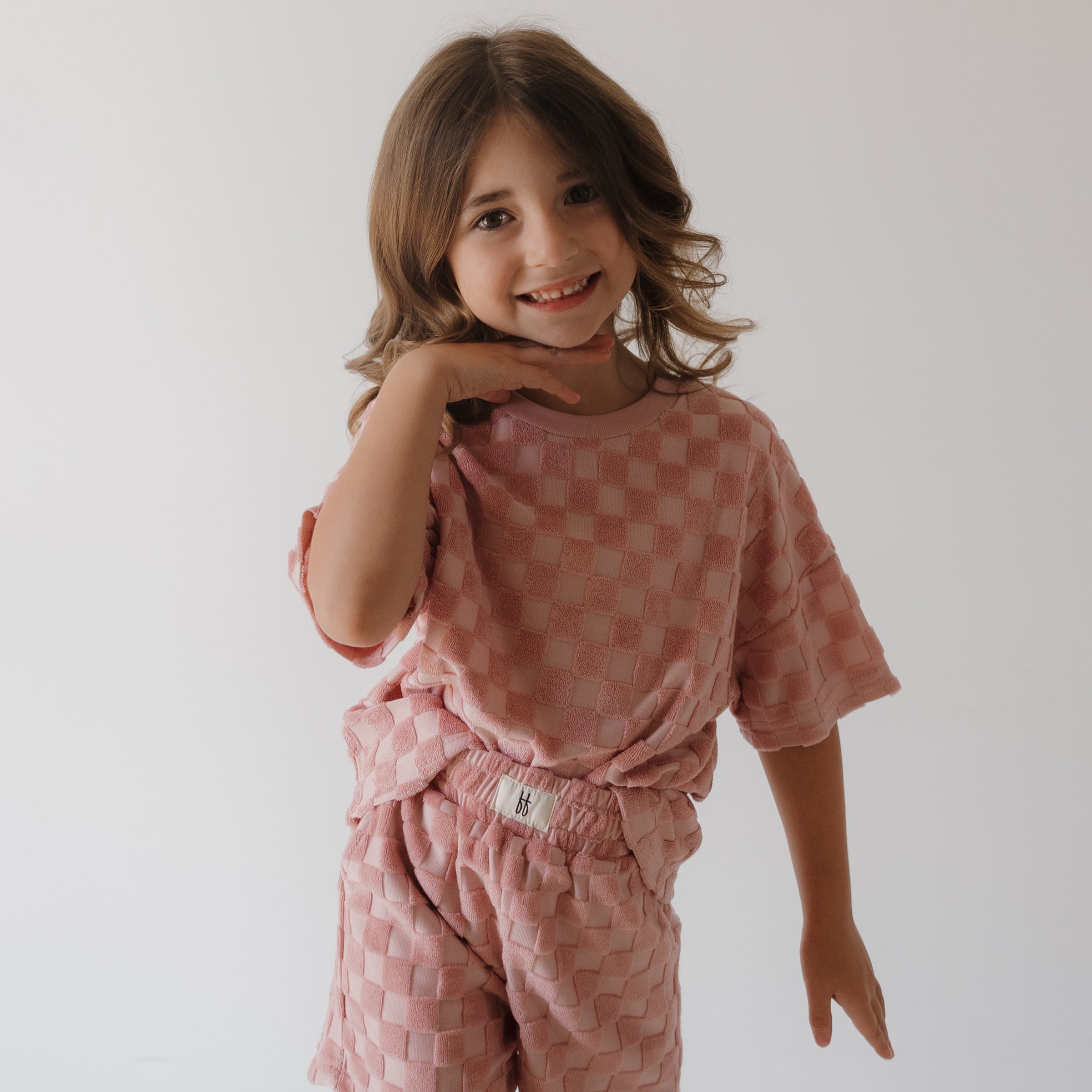Child Terry Short Set | Sea Pink