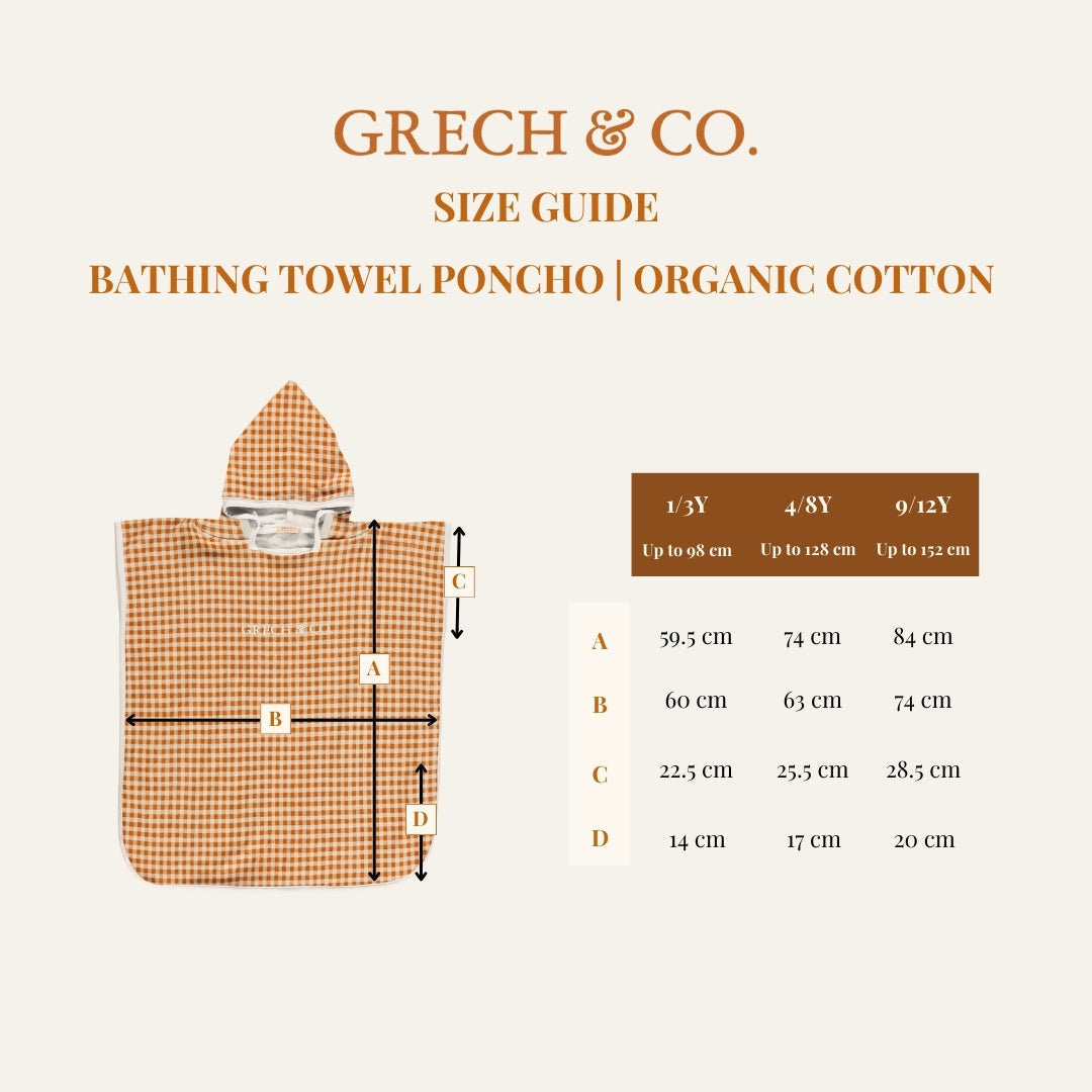 Bathing Towel Poncho | Organic Cotton - Sunset Meadow