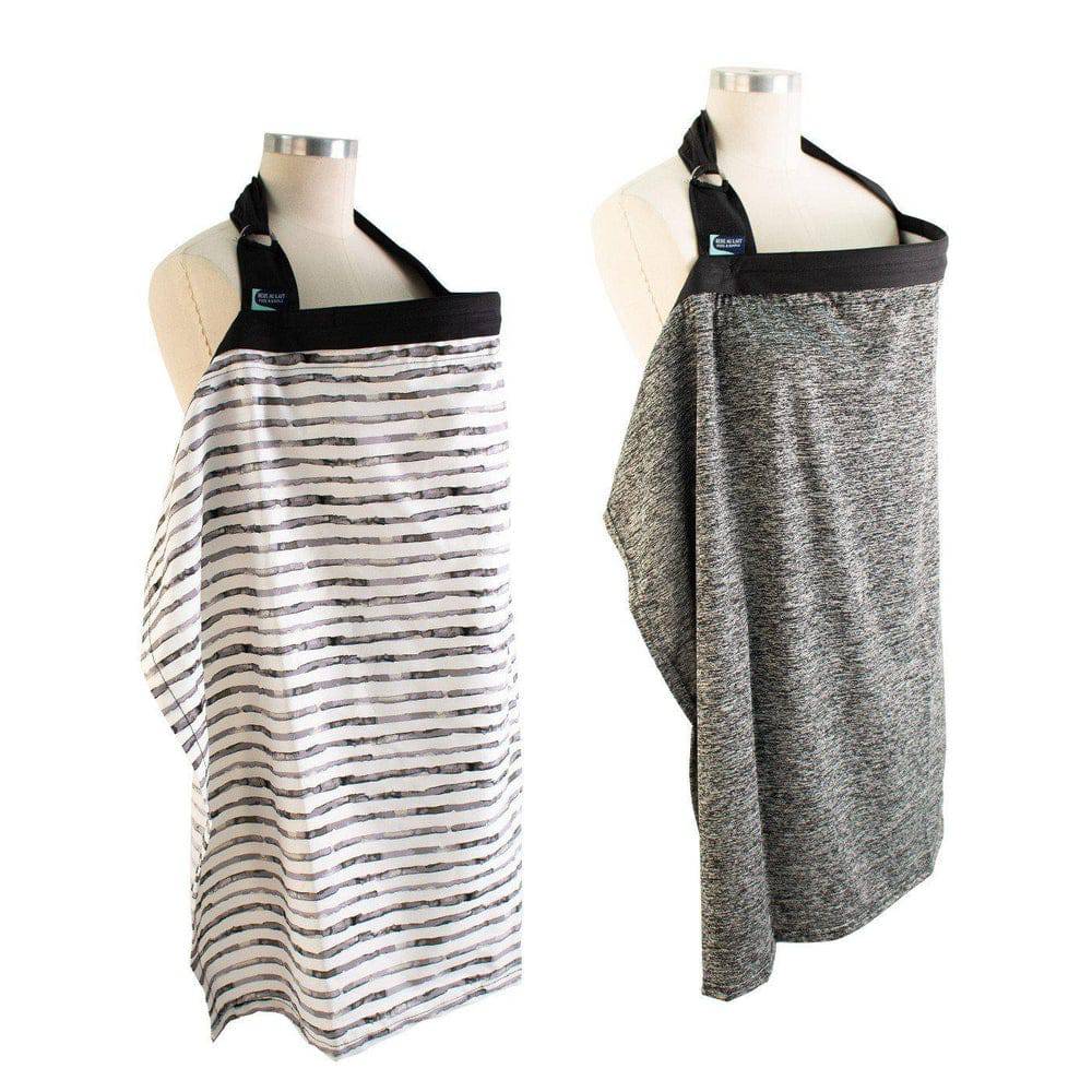 Zip & Switch Nursing Cover - Grey & Stripes Nursing Cover Bebe au Lait