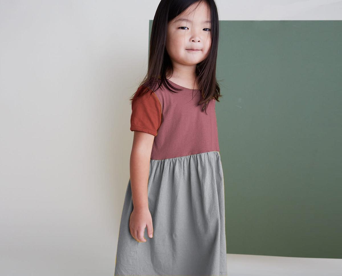 Organic Cotton Color Block Dress - Noe