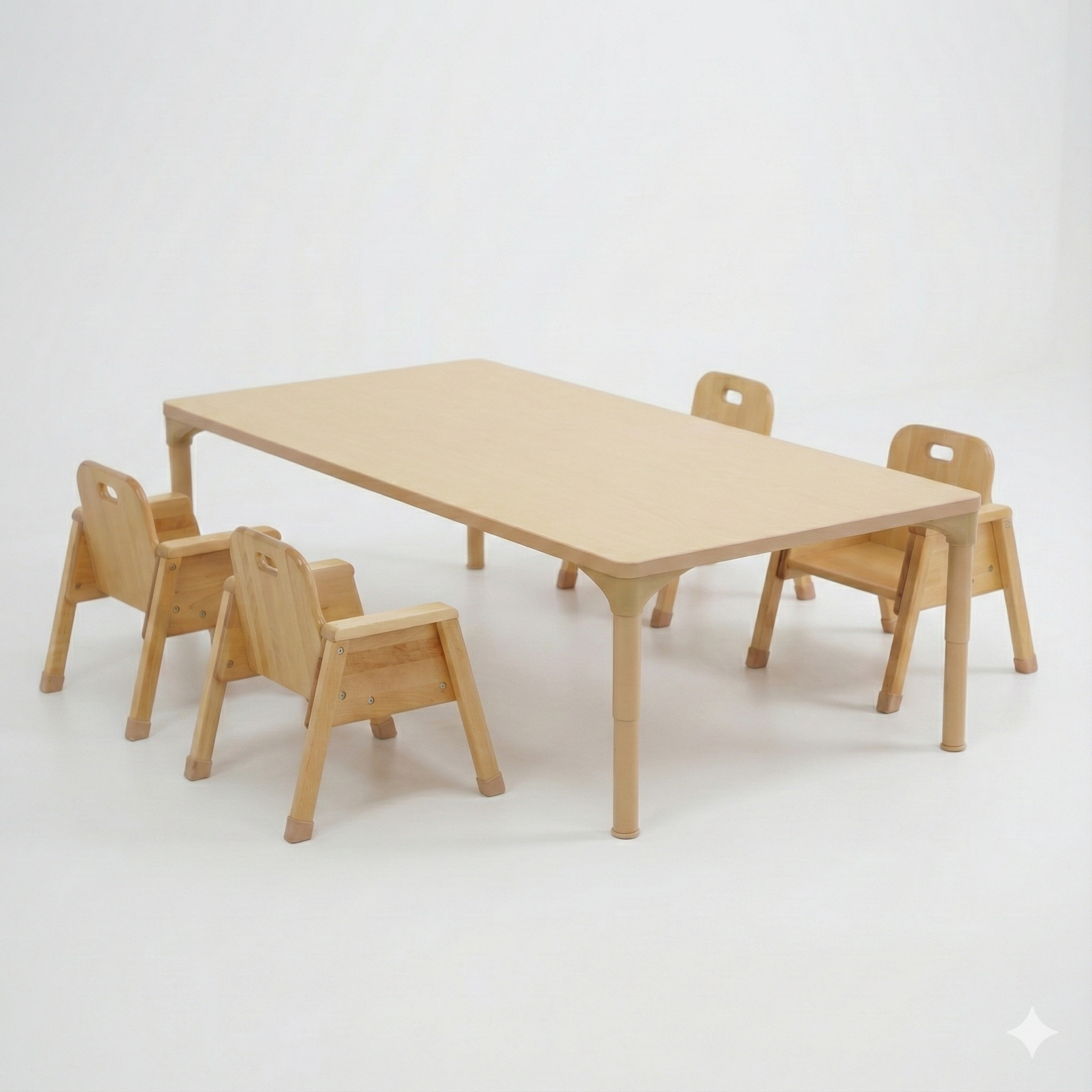 Rectangular Adjustable Kids Table – 13" to 17" Height | Toddler & Preschool Classroom Activity Table