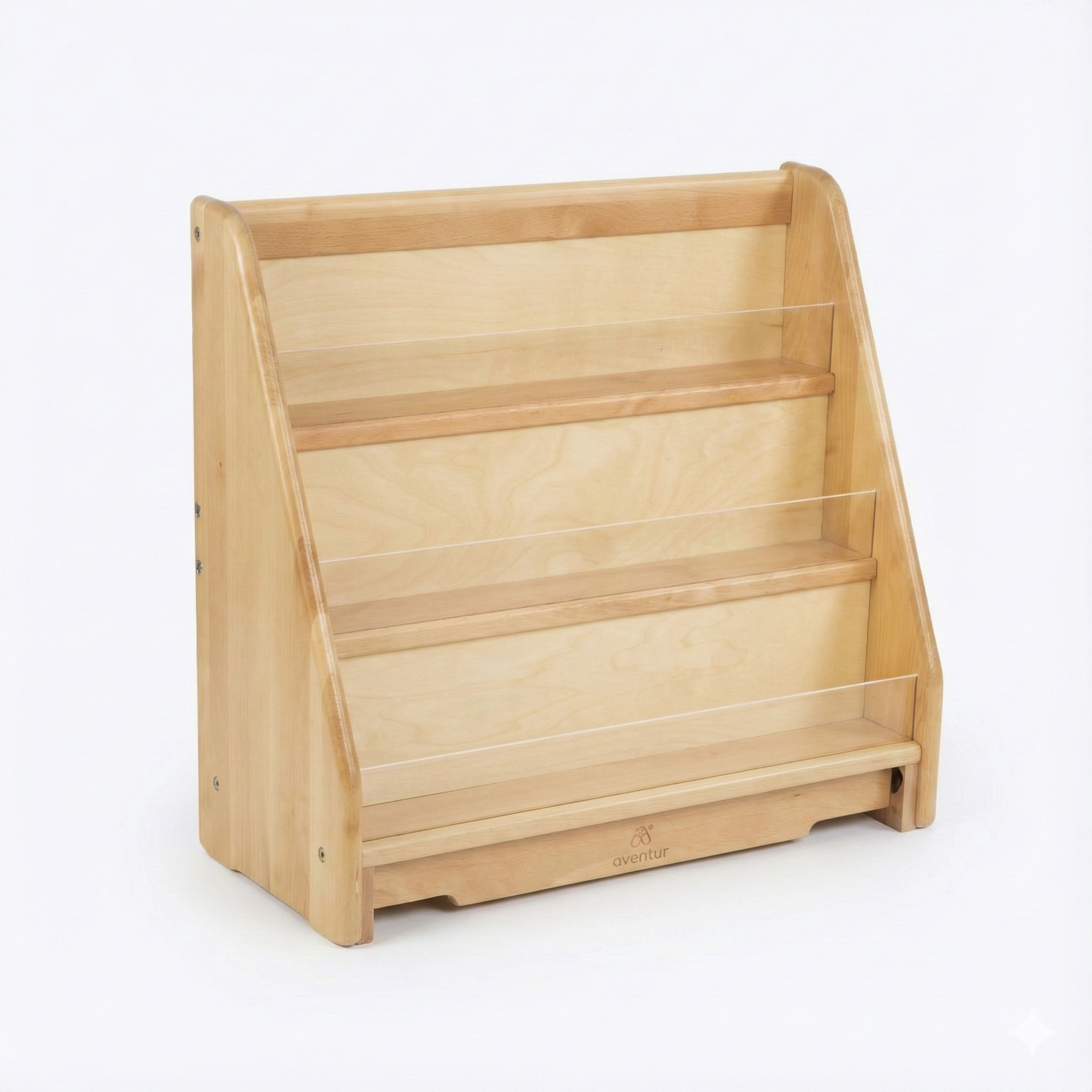 Wooden Classroom Bookshelf – 3 Tier Front-Facing Display | 22.4" H x 25" W x 11" D
