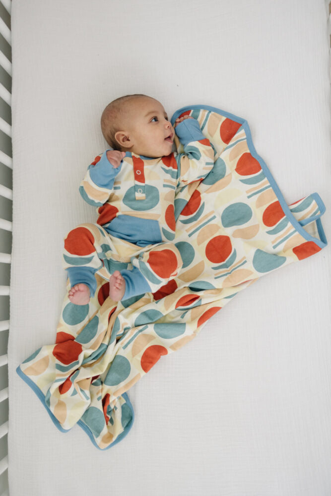 GOTS Certified Organic Cotton Playsuit - Geometric Moon