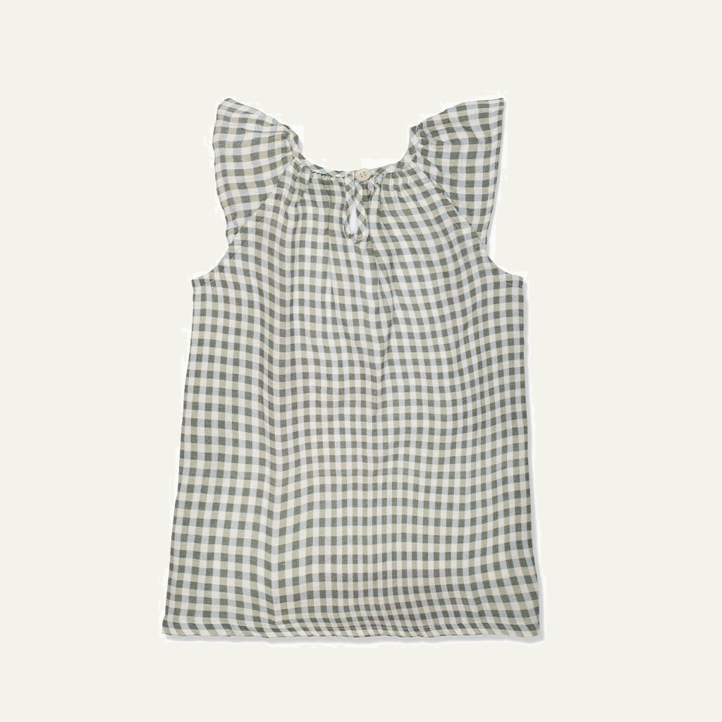 Gingham Linen Baby Dress
