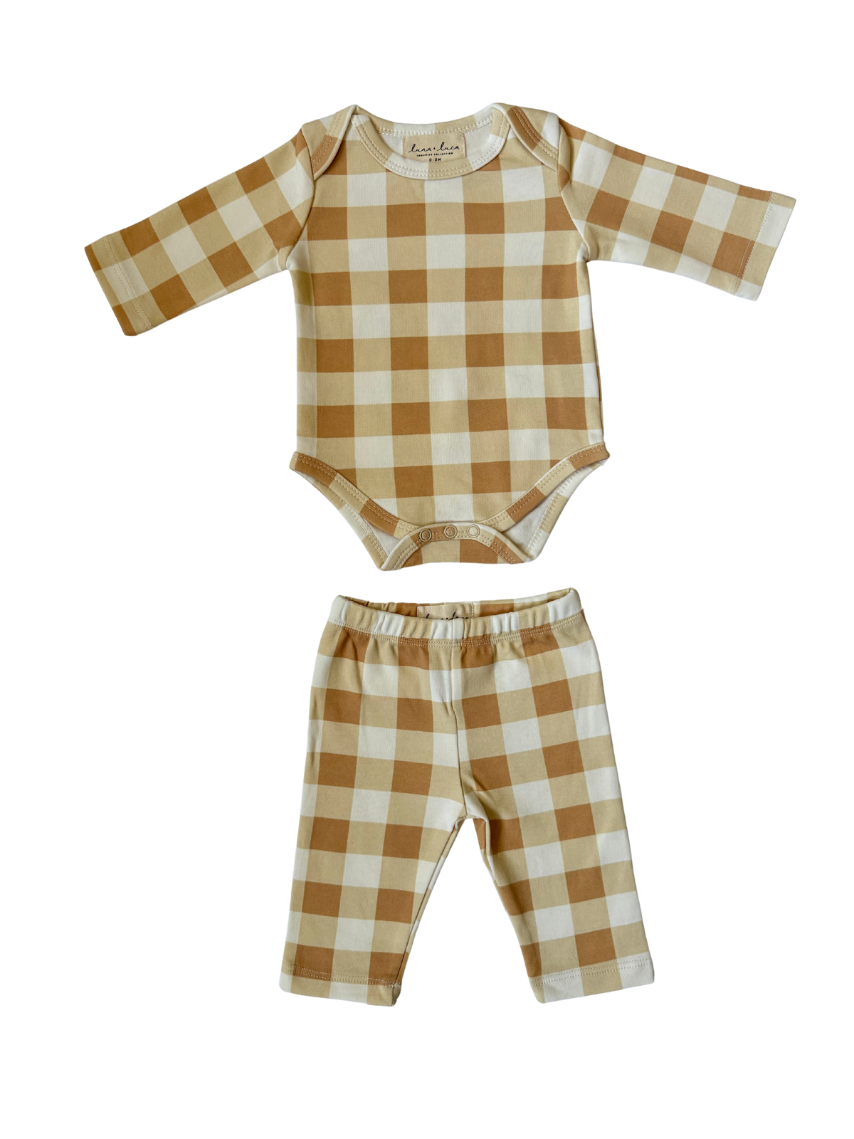 Western Gingham Bodysuit + Pant Set