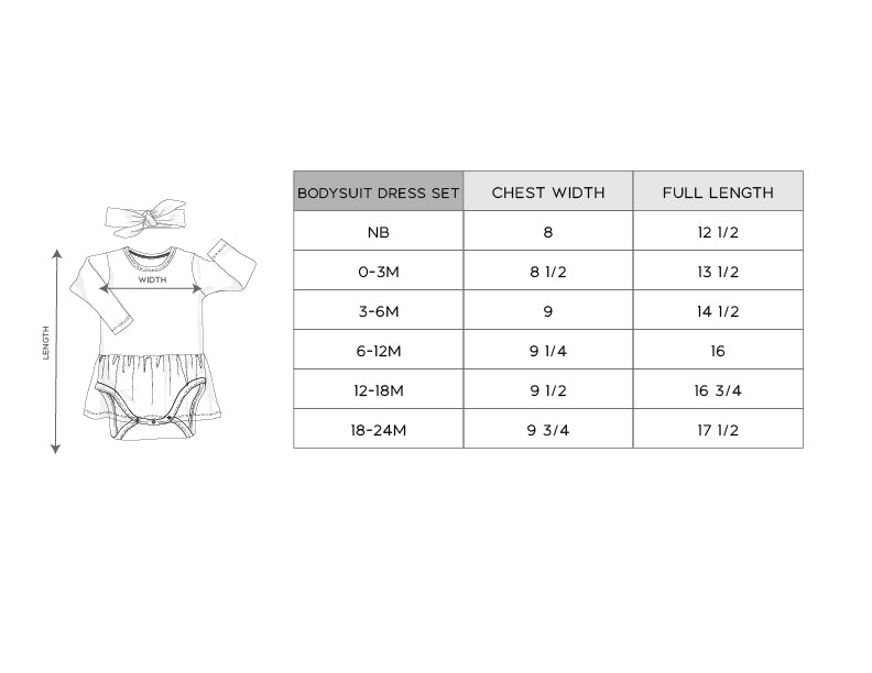 Girl's Bodysuit Dress Set