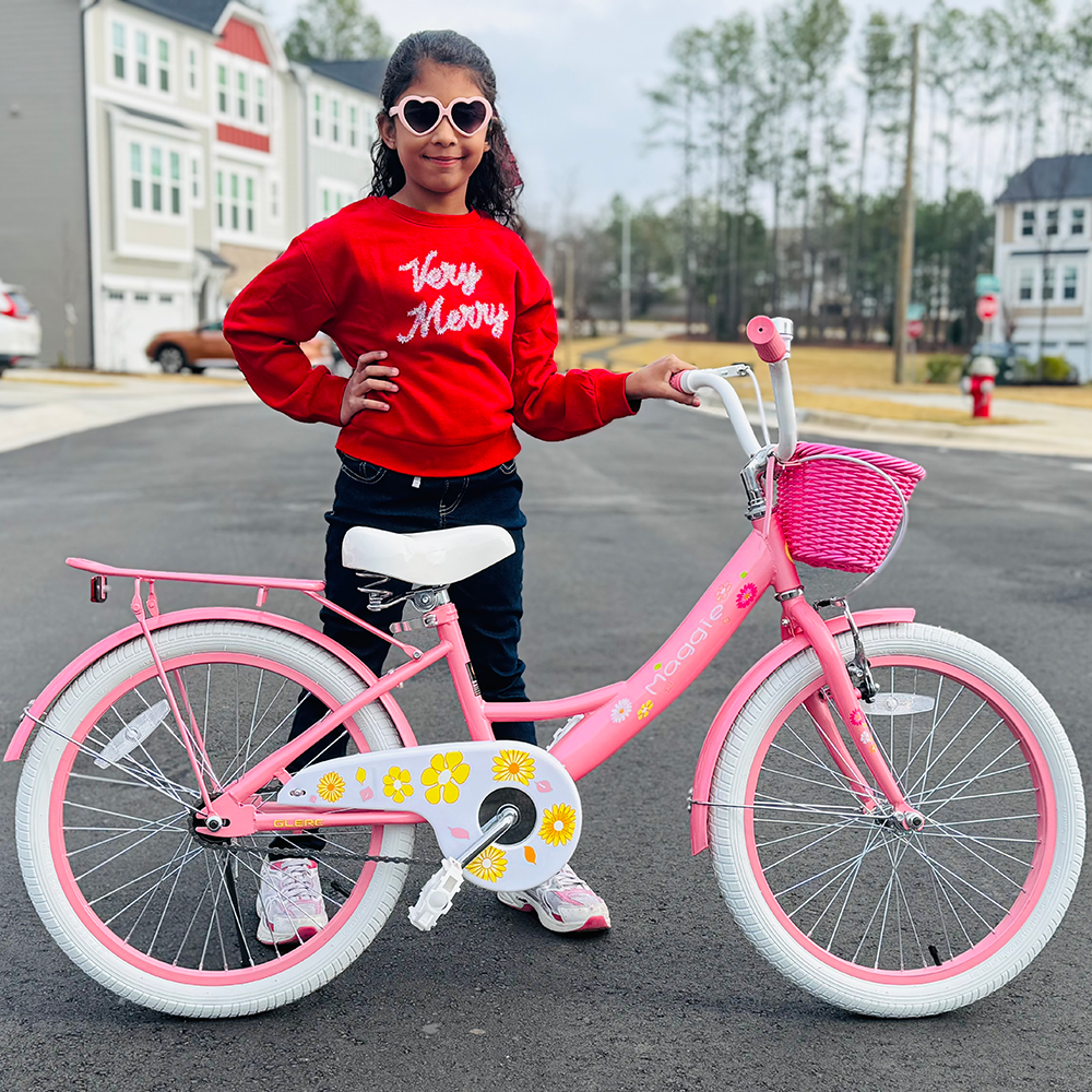 Glerc 20" Kids Bike with with Doll Basket For 7 - 13 Years Old - Maggie
