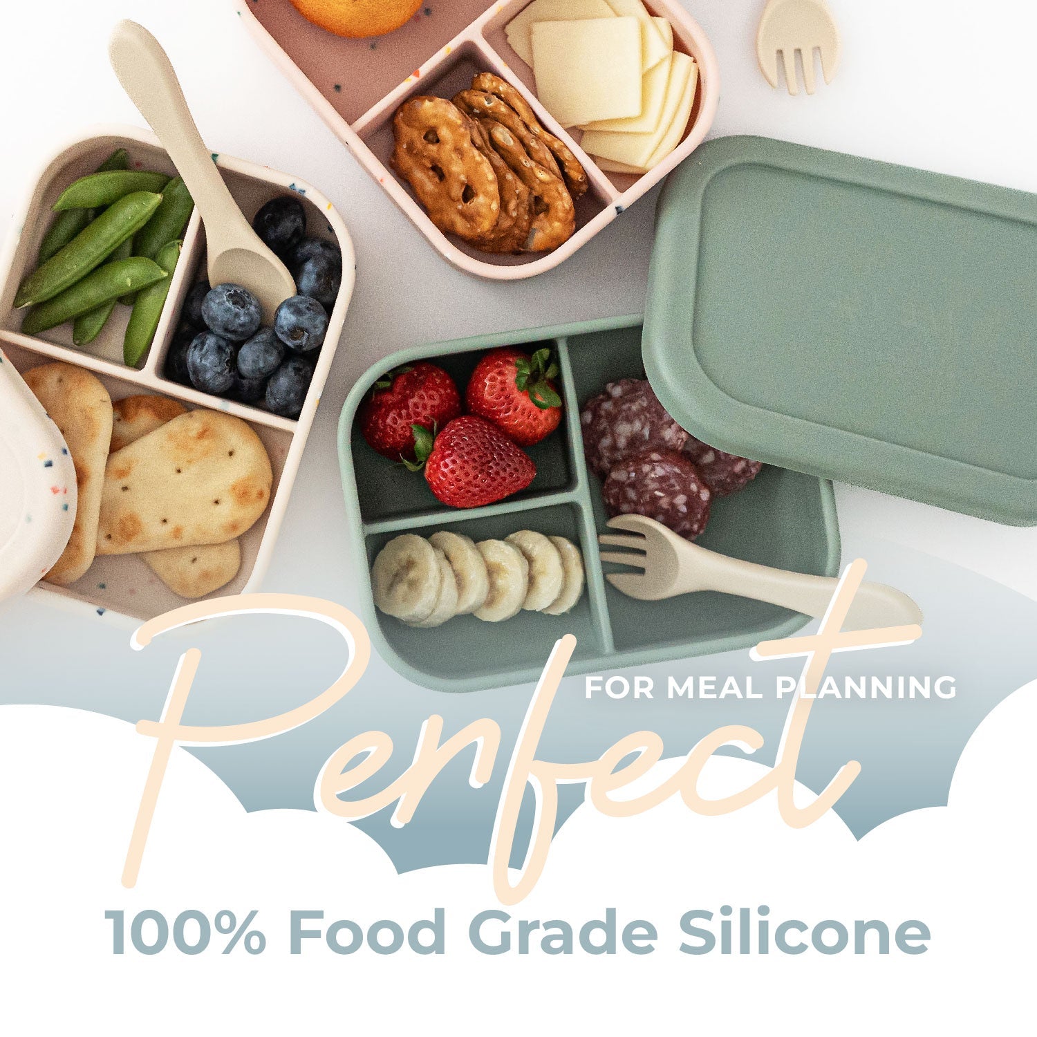 Nyte Nyte Silicon Lunchbox W Fork & Spoon