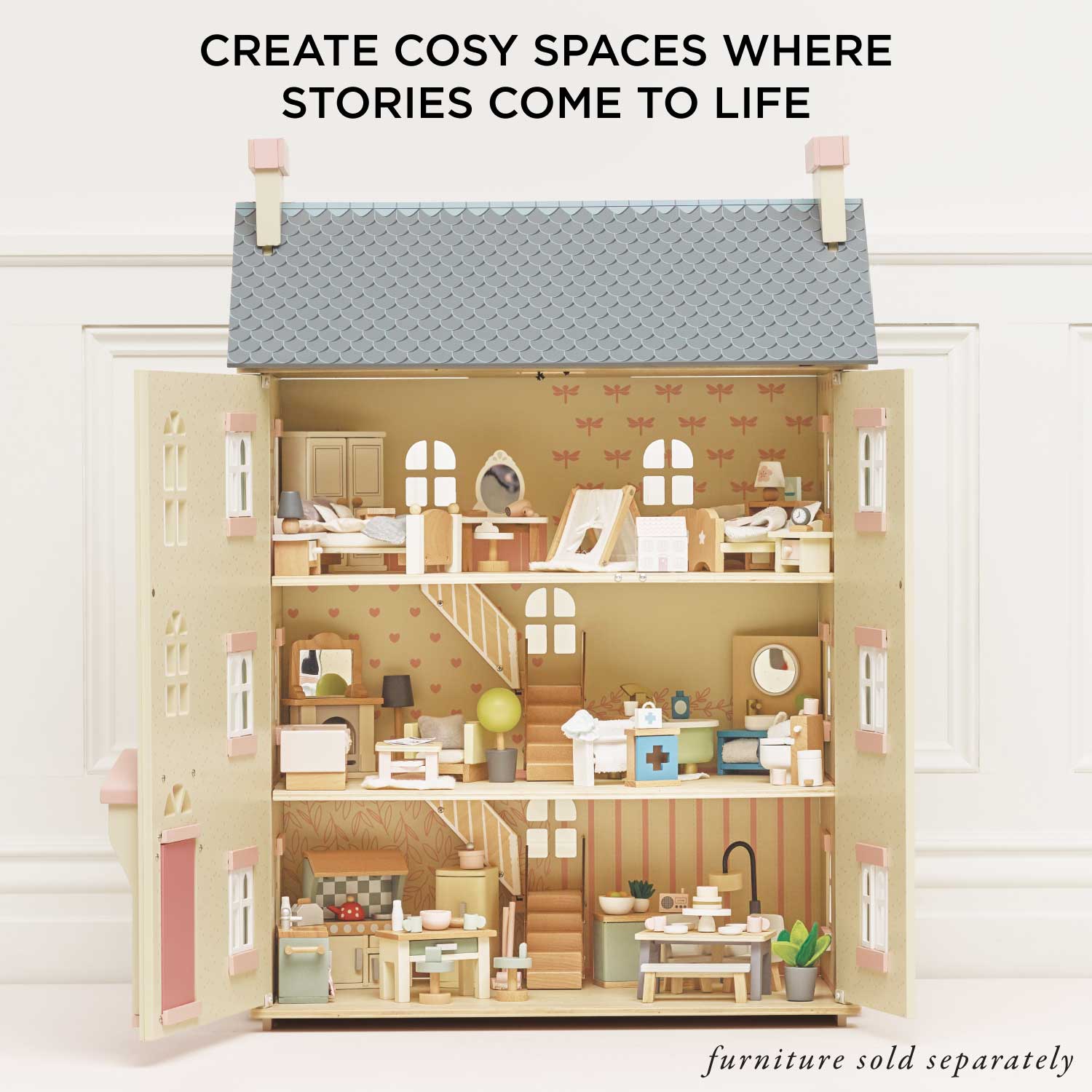 Cherry Tree Hall Wooden Dolls House
