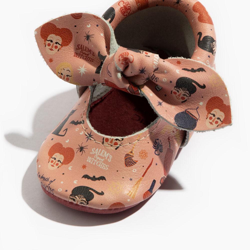 Hocus Pocus Knotted Bow Baby Shoe