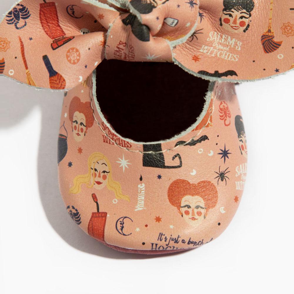 Hocus Pocus Knotted Bow Baby Shoe