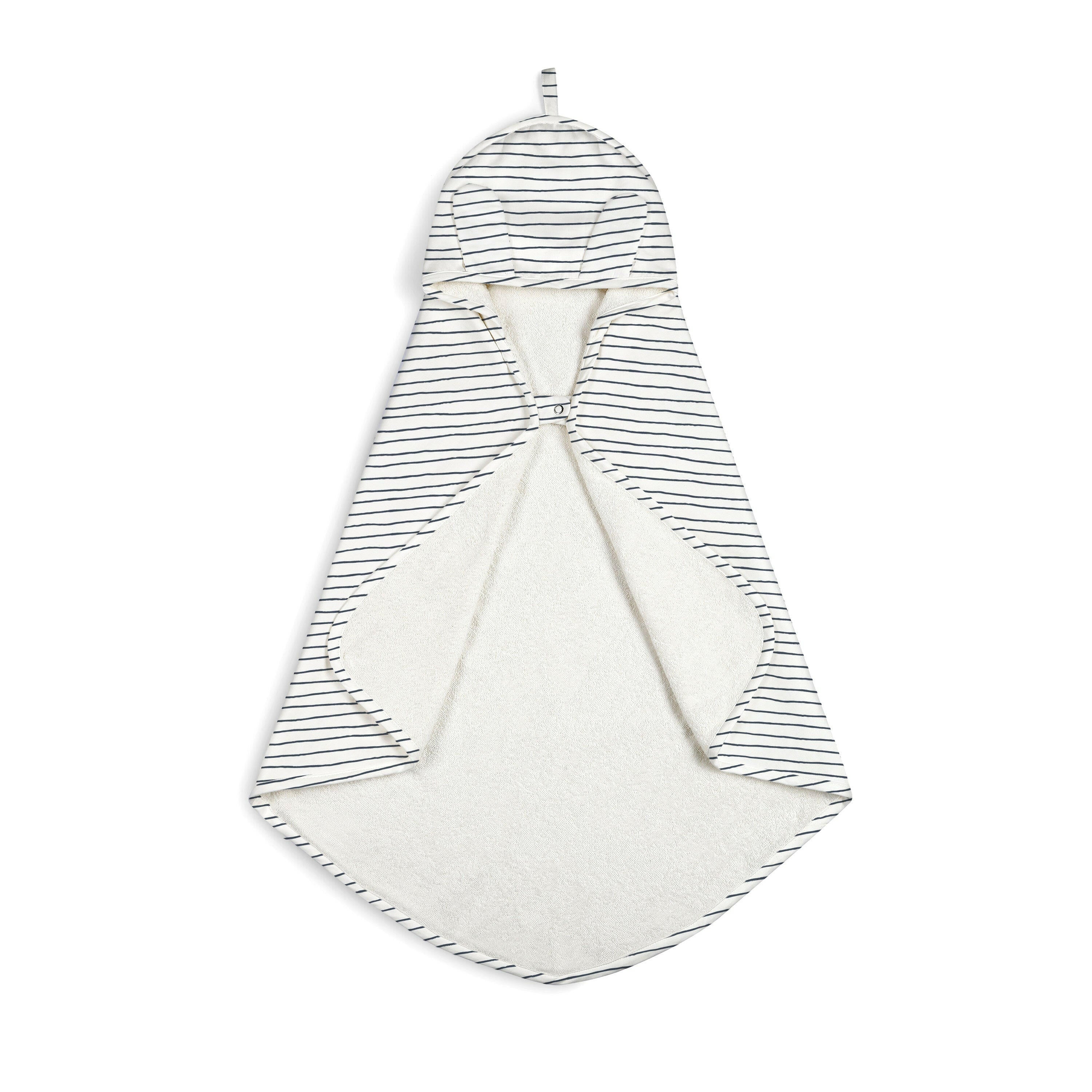 Organic Baby Towel - Navy Stripes Hooded Towel Makemake Organics