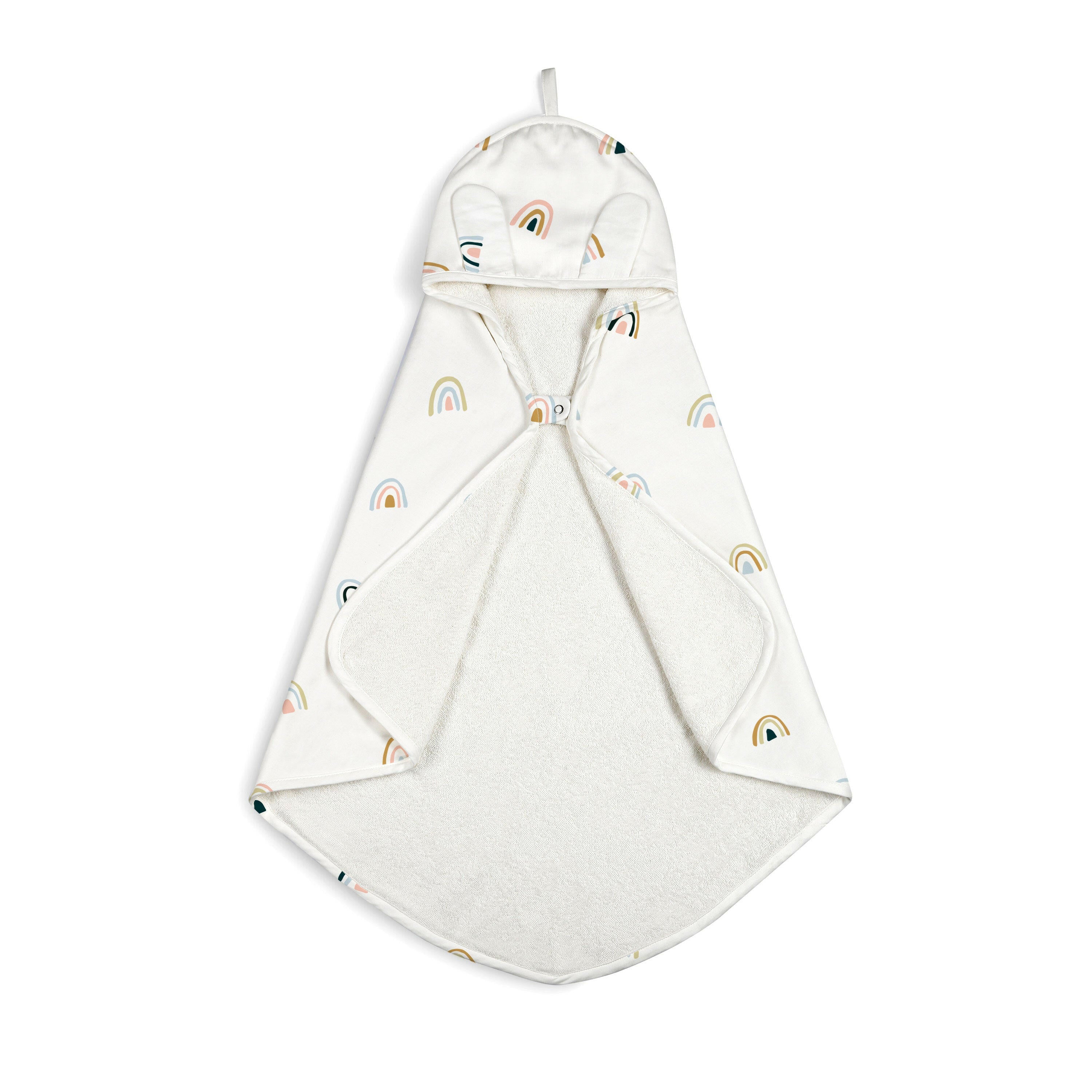 Organic Baby Towel - Rainbow Hooded Towel Makemake Organics