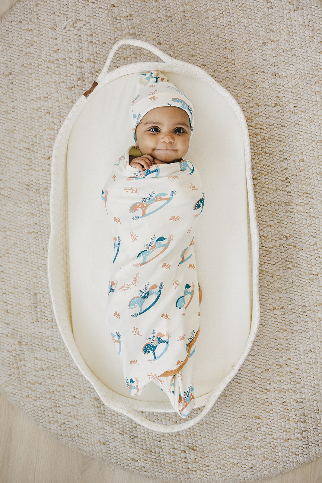 GOTS Certified Organic Cotton Blanket - Rocking Horse