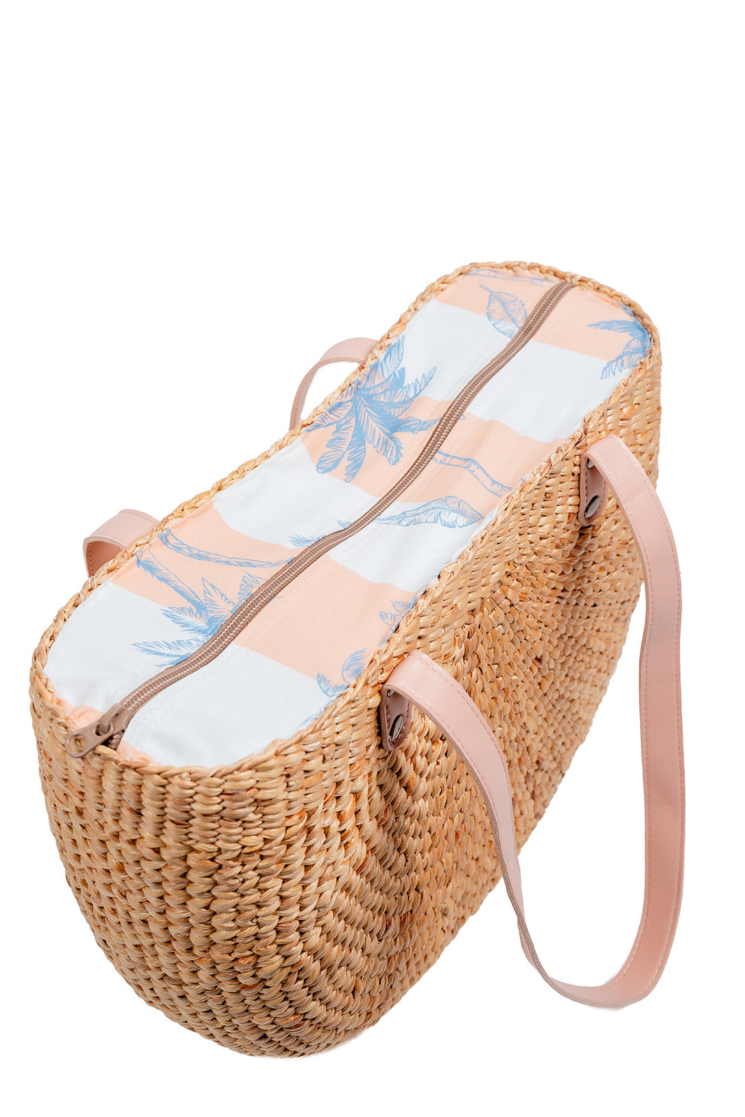 Caitlyn Palm Print Tote - Blush