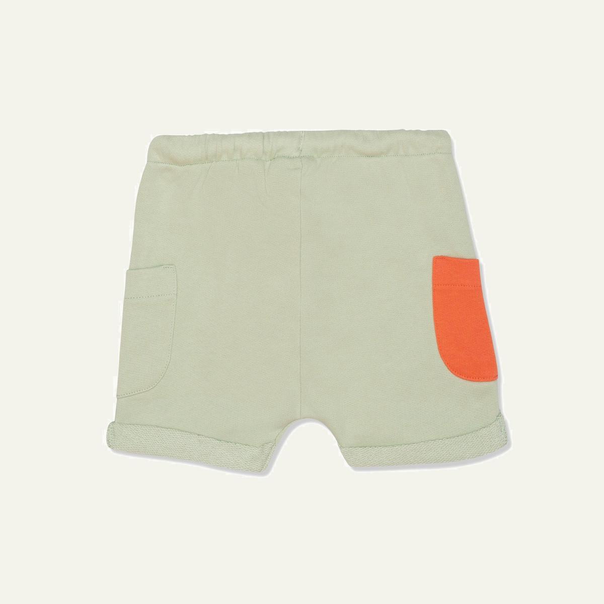 Recycled Cotton Sea Foam Baby Shorts - Sea Foam