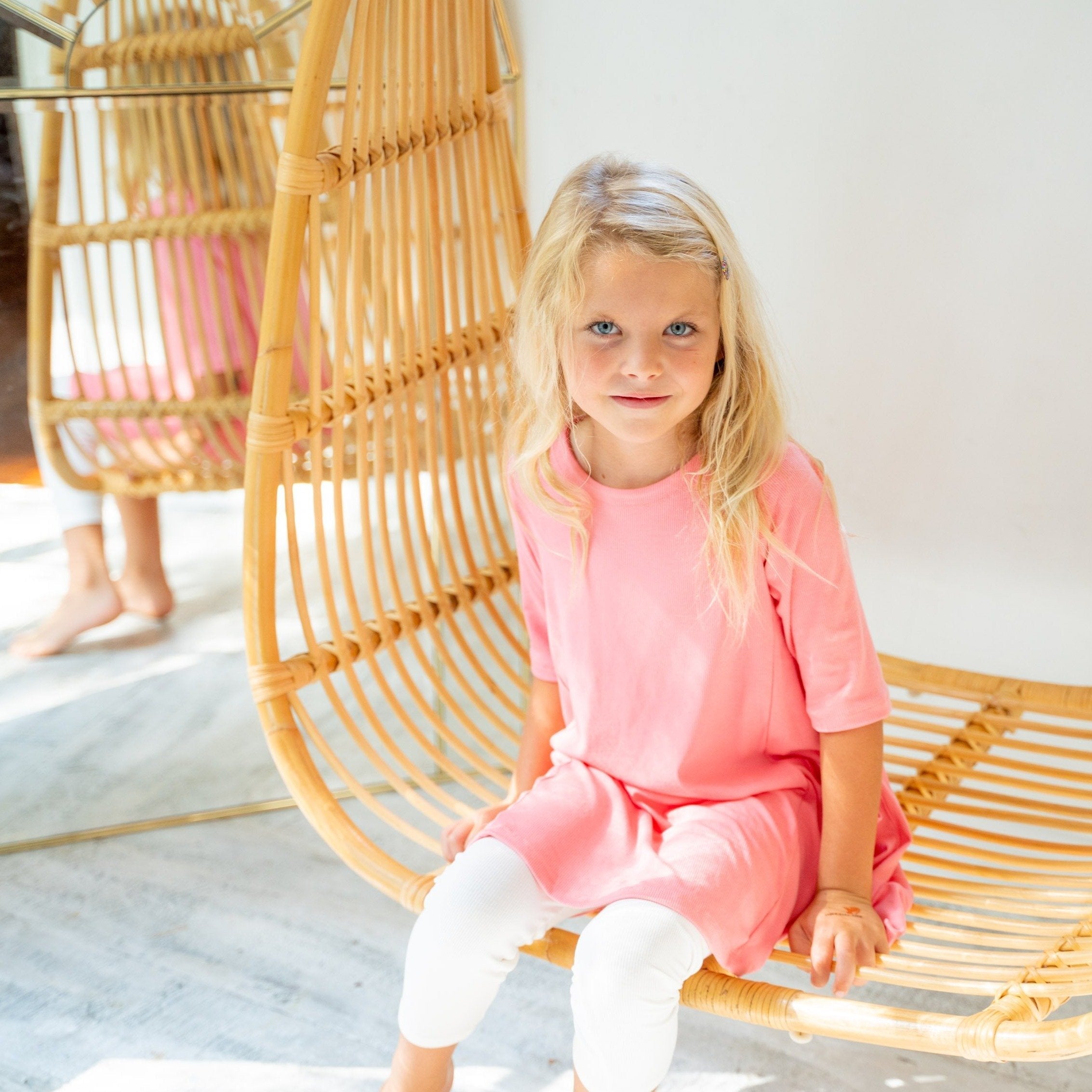 Miss Mayhem Tunic - Geranium Pink Rib