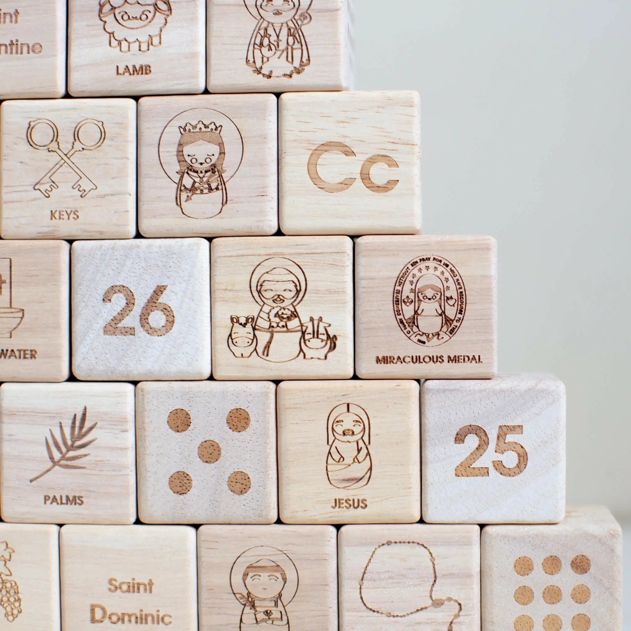 Catholic ABC Alphabet Blocks