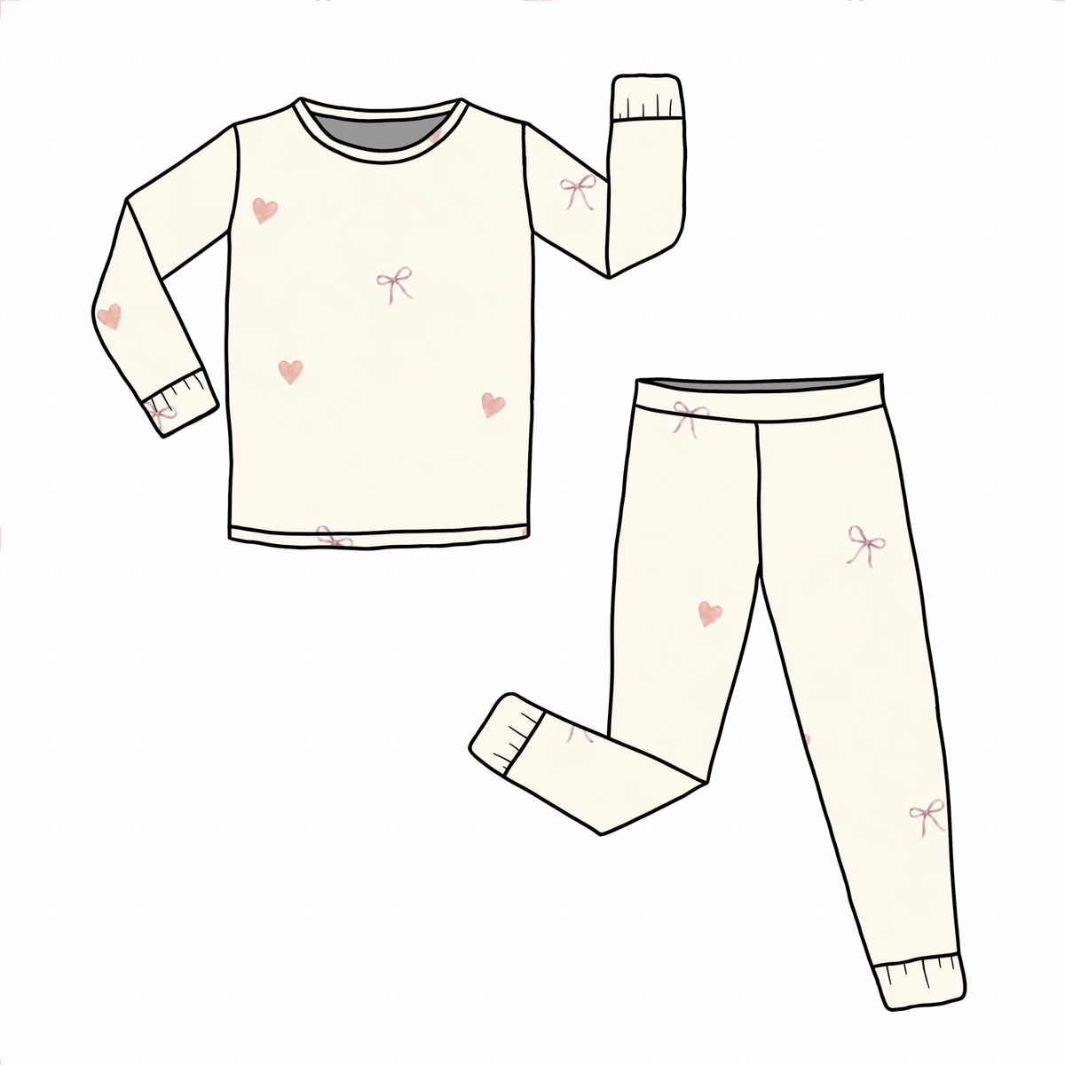 PREORDER Bow Much Love Bamboo Pajamas