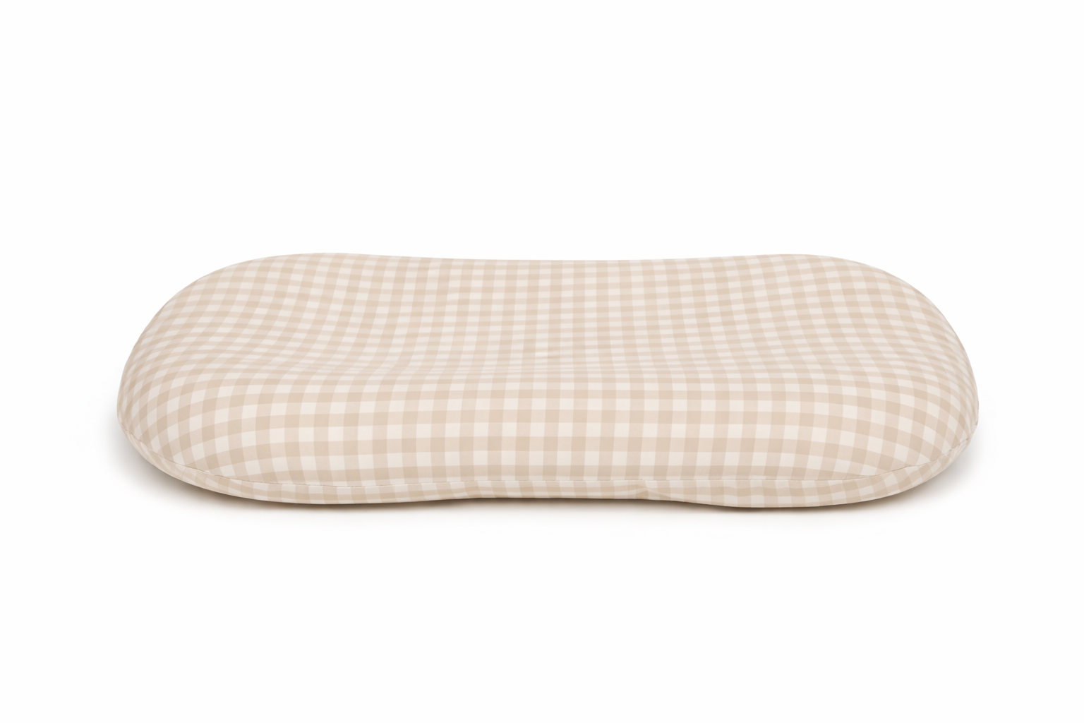 Beige Gingham Baby Lounger Cover