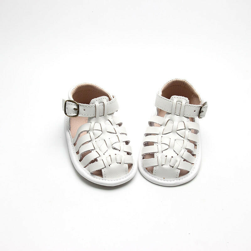 Leather Indie Sandal | Color 'Cotton' | Soft Sole Consciously Baby