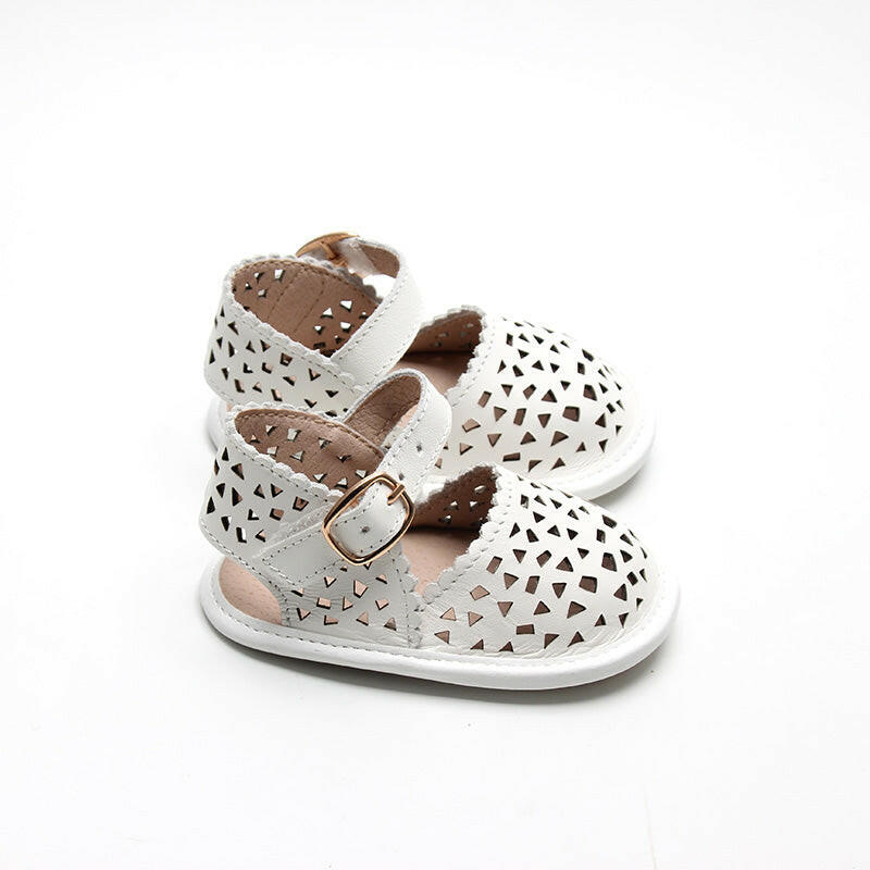 Leather Pocket Sandal | Color 'Cotton' | Soft Sole Consciously Baby