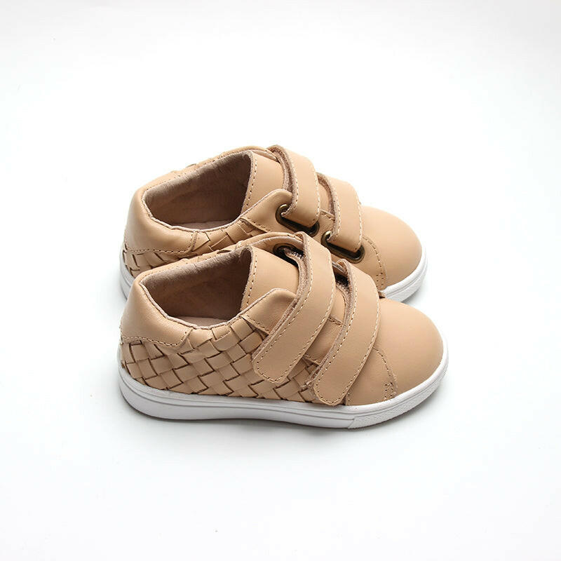 Leather Woven Sneaker | Color 'Honey' Consciously Baby