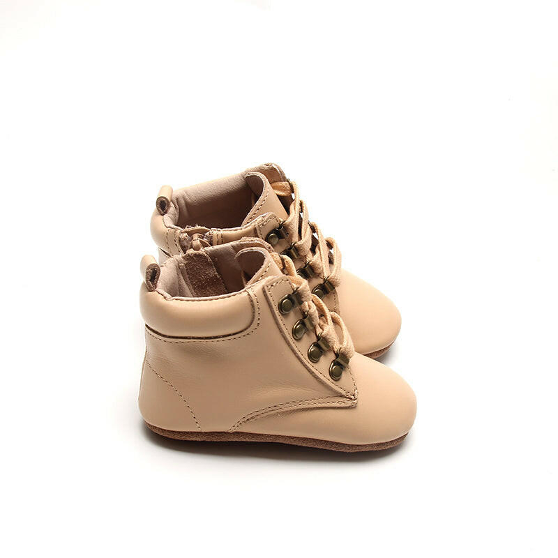 Leather Combat Boot | Color 'Honey' Consciously Baby