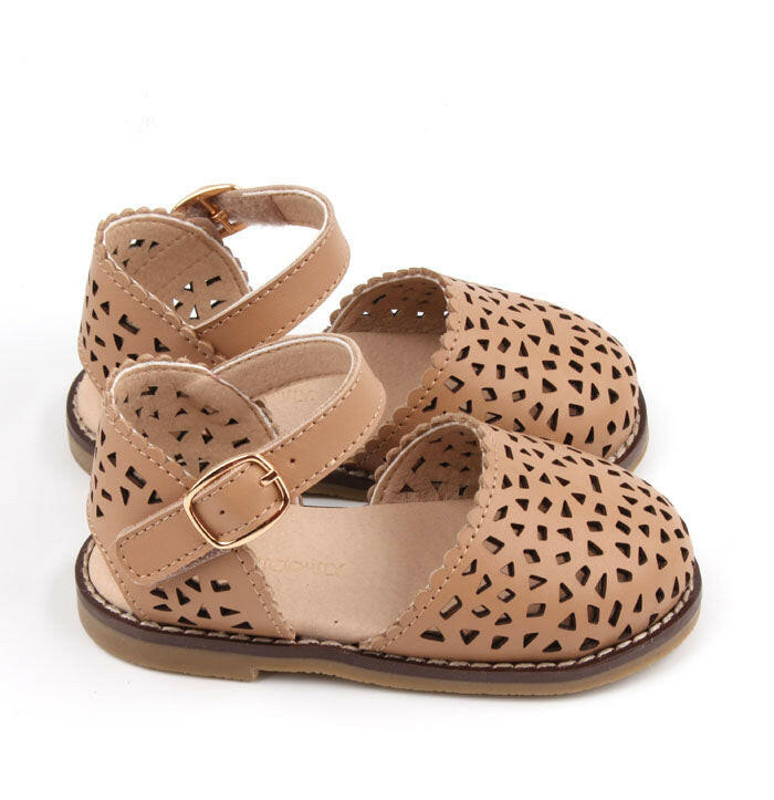 Leather Pocket Sandal | Color 'Tan' | Hard Sole Consciously Baby