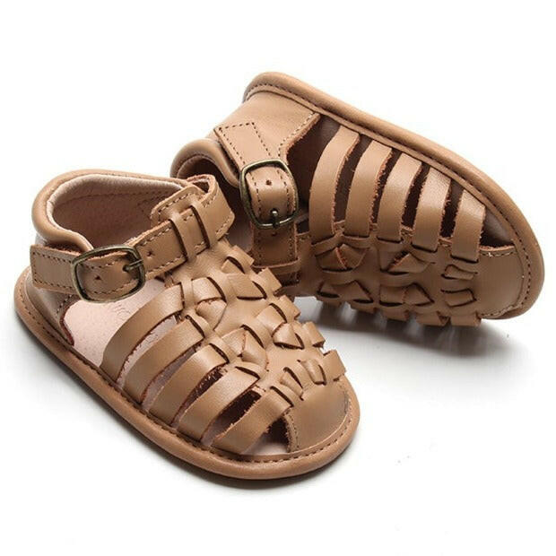 Leather Indie Sandal | Color 'Tan' | Soft Sole  Consciously Baby 2 (3 - 6 months)