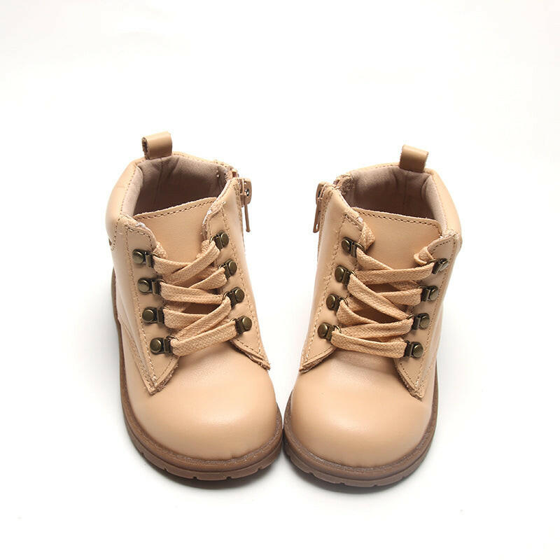 Leather Combat Boot | Color 'Honey'  Consciously Baby