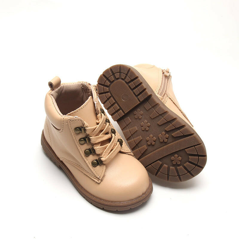 Leather Combat Boot | Color 'Honey' Consciously Baby