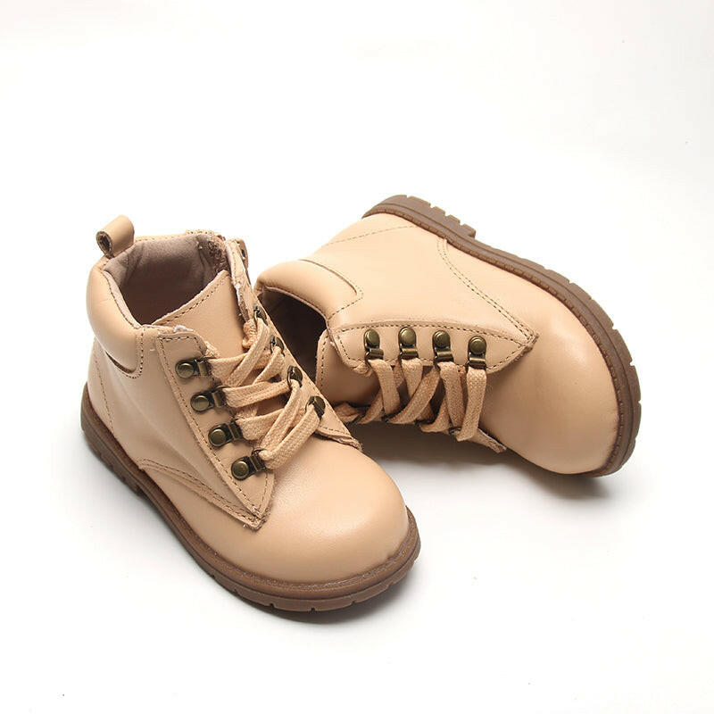 Leather Combat Boot | Color 'Honey'  Consciously Baby 5 (Hard Sole)