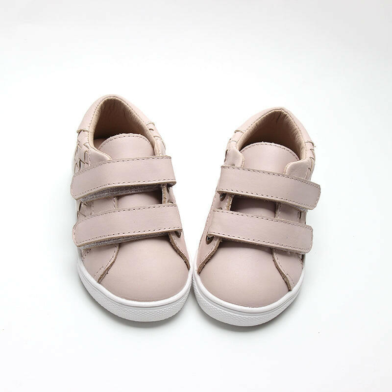 Leather Woven Sneaker | Color 'Dusty Pink'  Consciously Baby