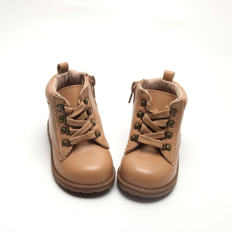 Leather Combat Boot | Color 'Tan'  Consciously Baby