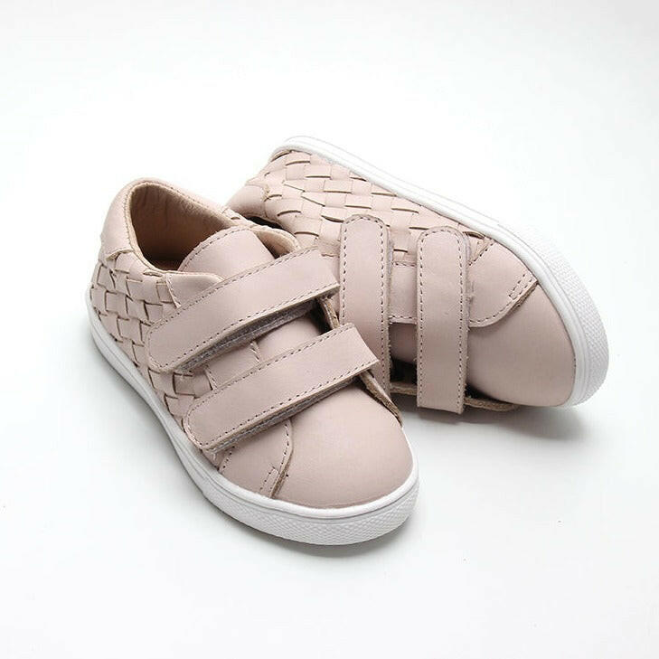 Leather Woven Sneaker | Color 'Dusty Pink'  Consciously Baby