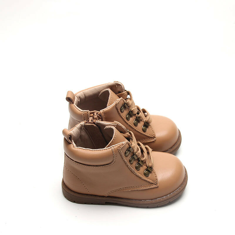 Leather Combat Boot | Color 'Tan' Consciously Baby