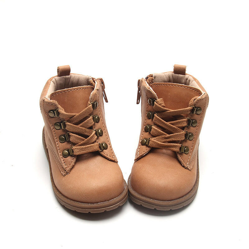 Leather Combat Boot | Color 'Sand'  Consciously Baby