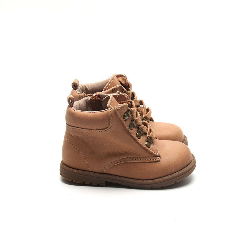 Leather Combat Boot | Color 'Sand' Consciously Baby