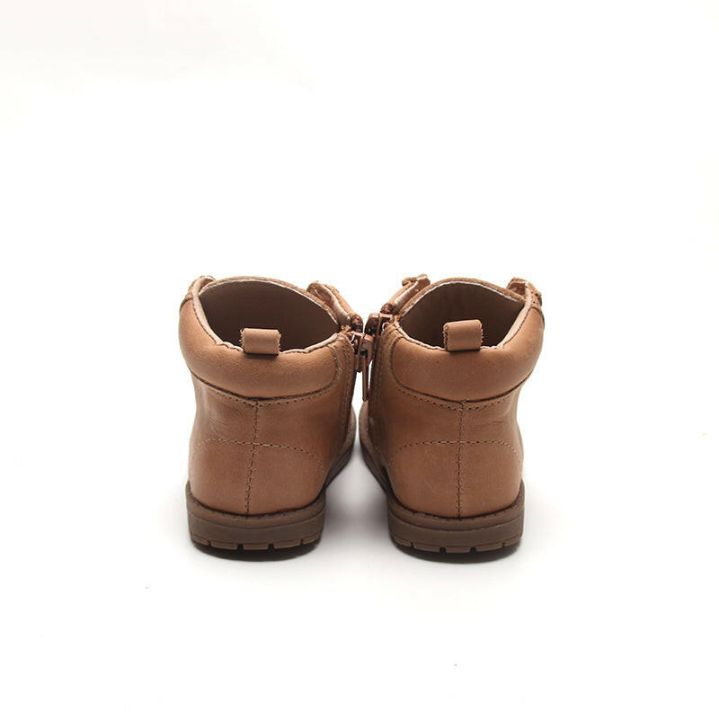 Leather Combat Boot | Color 'Sand' Consciously Baby