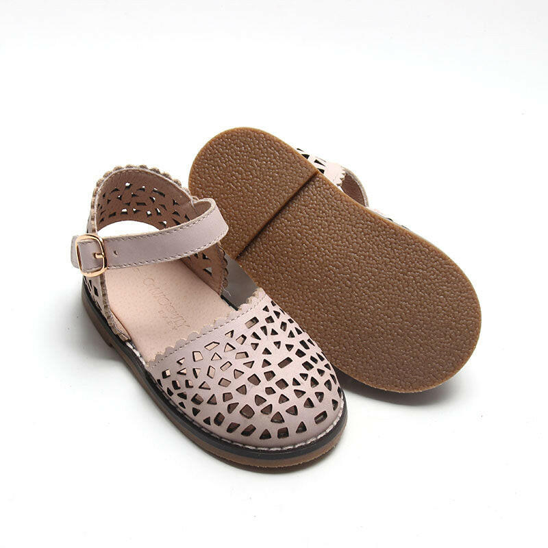 Leather Pocket Sandal | Color 'Dusty Pink' | Hard Sole Consciously Baby