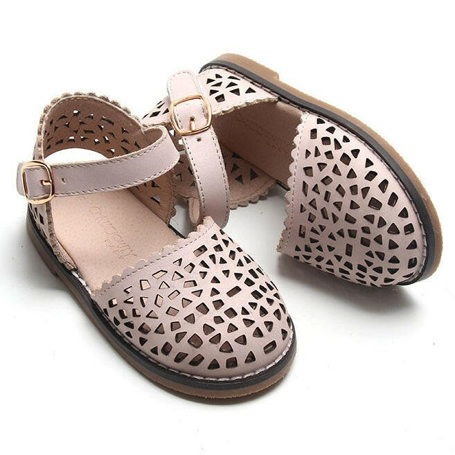 Leather Pocket Sandal | Color 'Dusty Pink' | Hard Sole  Consciously Baby 5 (12 - 18 months)