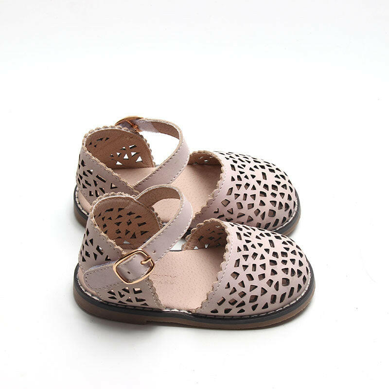 Leather Pocket Sandal | Color 'Dusty Pink' | Hard Sole Consciously Baby