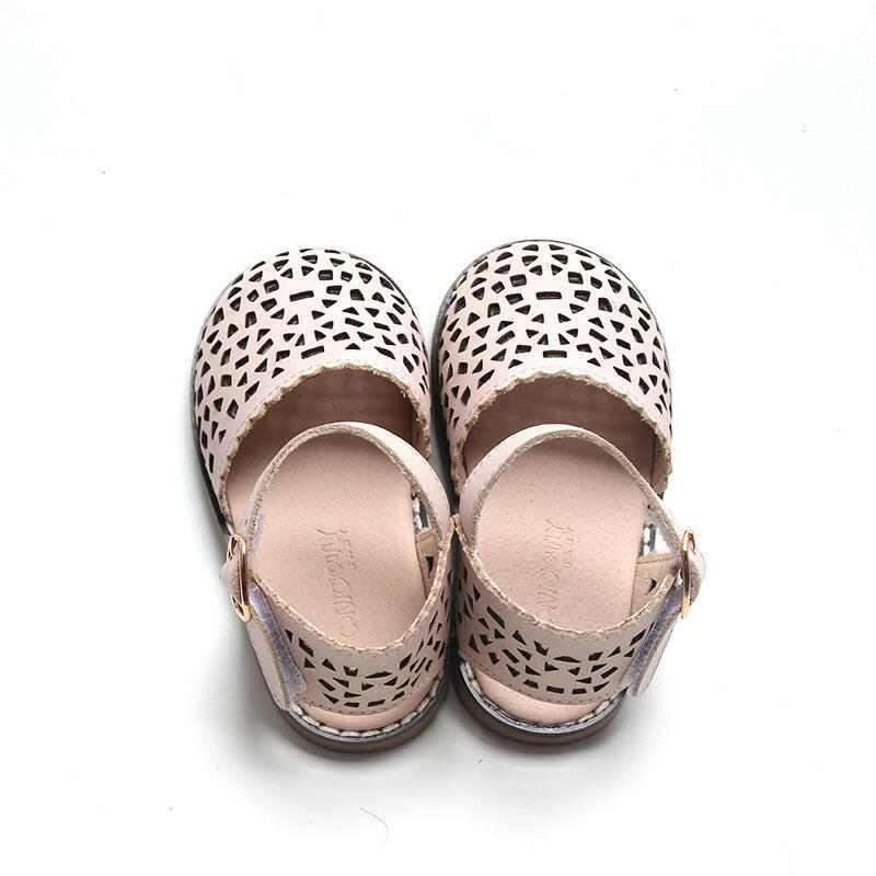 Leather Pocket Sandal | Color 'Dusty Pink' | Hard Sole Consciously Baby