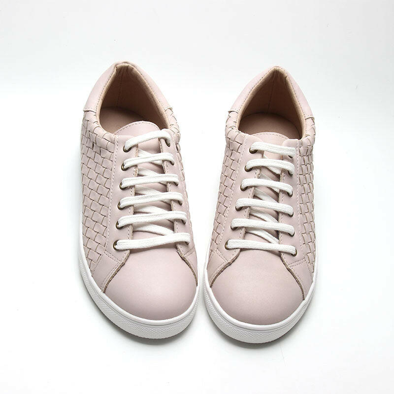 Leather Woven Sneaker | Color 'Dusty Pink' | Women  Consciously Baby