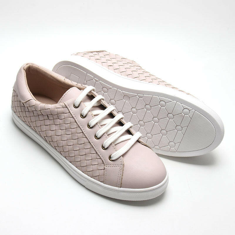 Leather Woven Sneaker | Color 'Dusty Pink' | Women  Consciously Baby