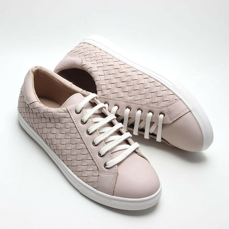 Leather Woven Sneaker | Color 'Dusty Pink' | Women  Consciously Baby US 6