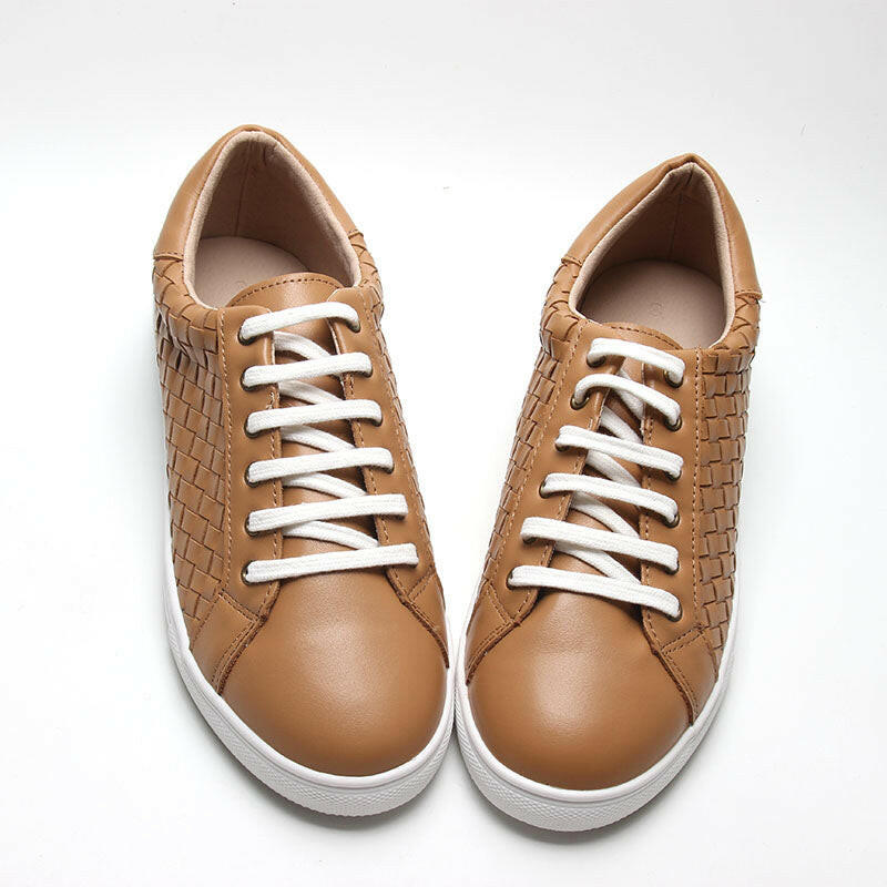 Leather Woven Sneaker | Color 'Rust' | Women  Consciously Baby