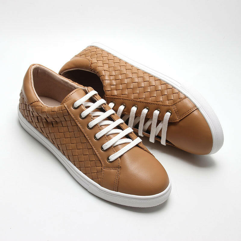 Leather Woven Sneaker | Color 'Rust' | Women  Consciously Baby US 6