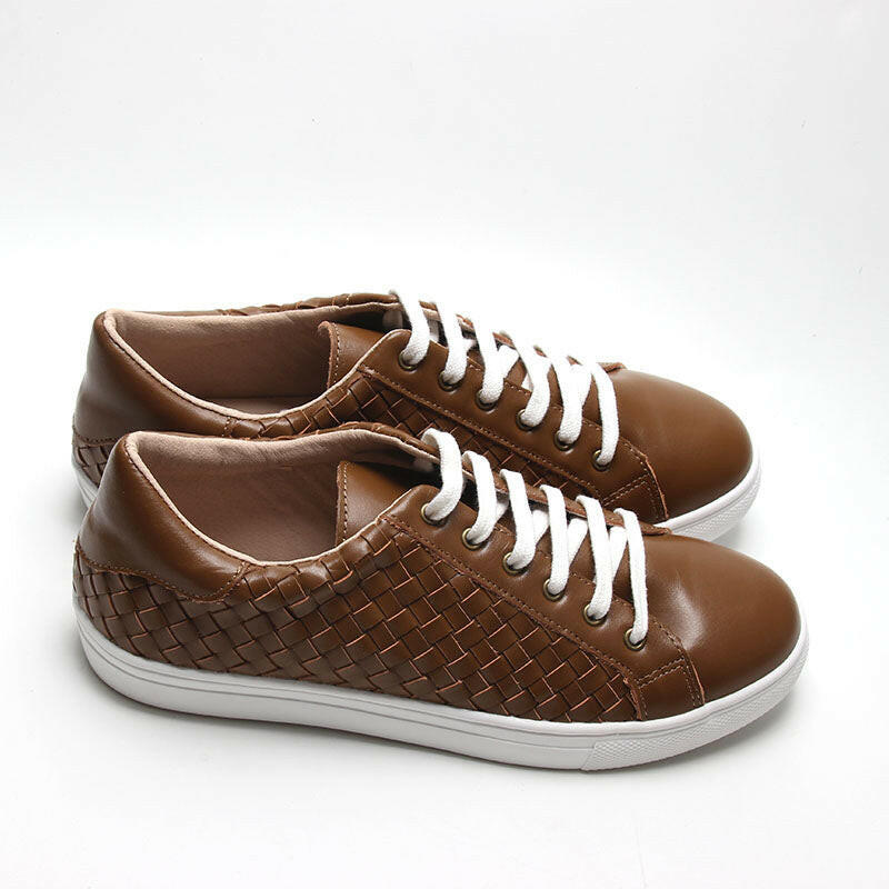 Leather Woven Sneaker | Color 'Espresso' | Women  Consciously Baby